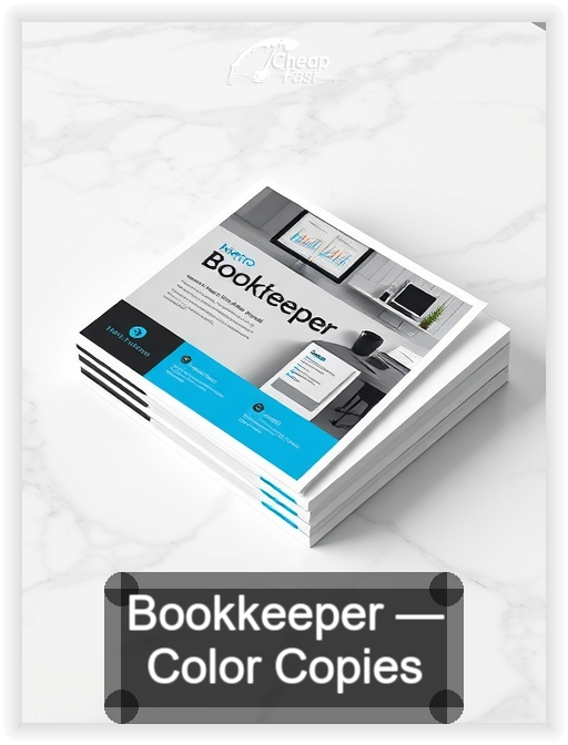 Bookkeeper business card design sample