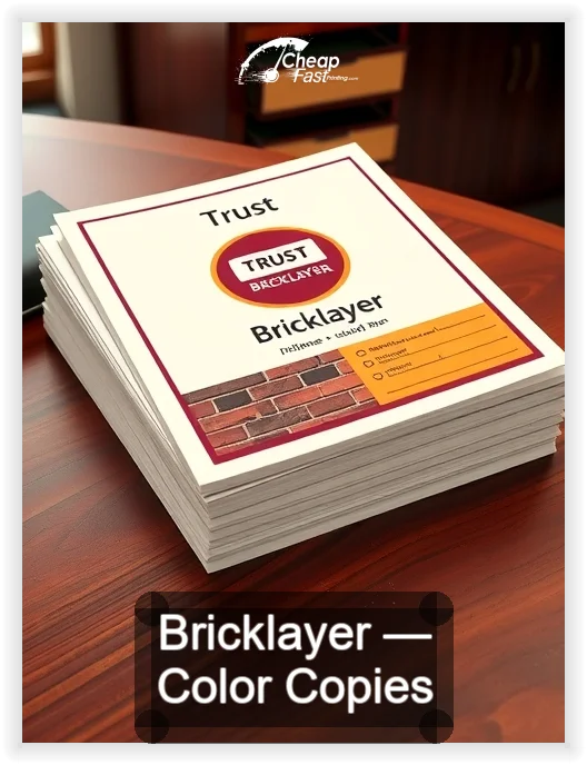 Bricklayer business card design sample