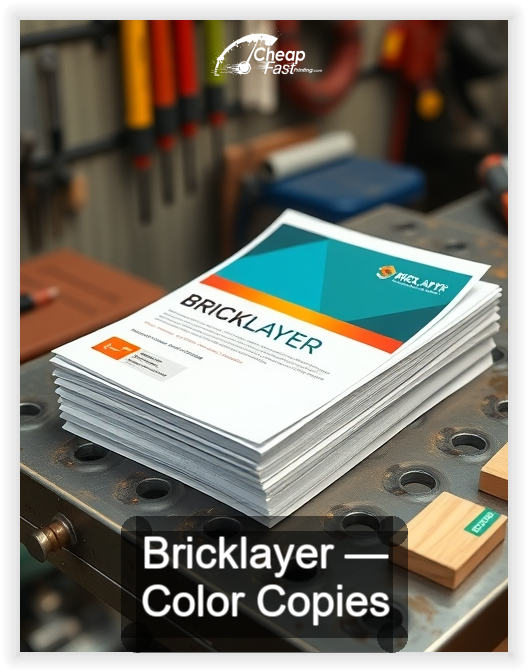 Bricklayer business card design sample