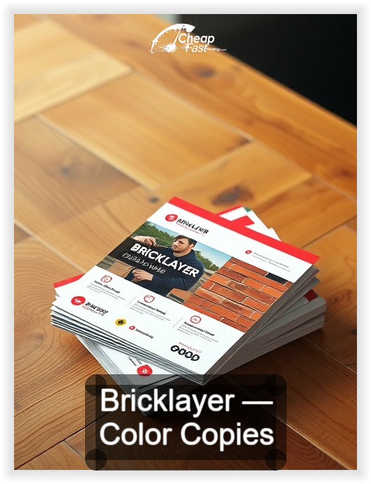 Bricklayer business card design sample