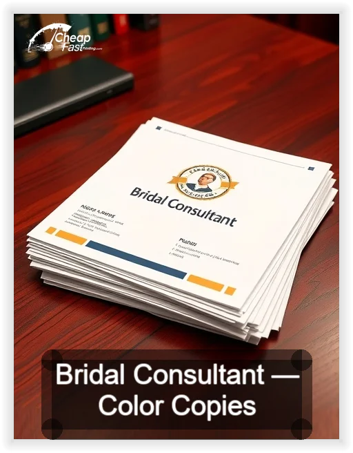Bridal Consultant business card design sample