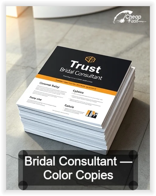 Bridal Consultant business card design sample