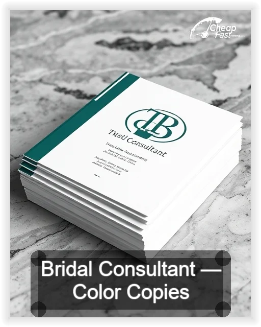 Bridal Consultant business card design sample