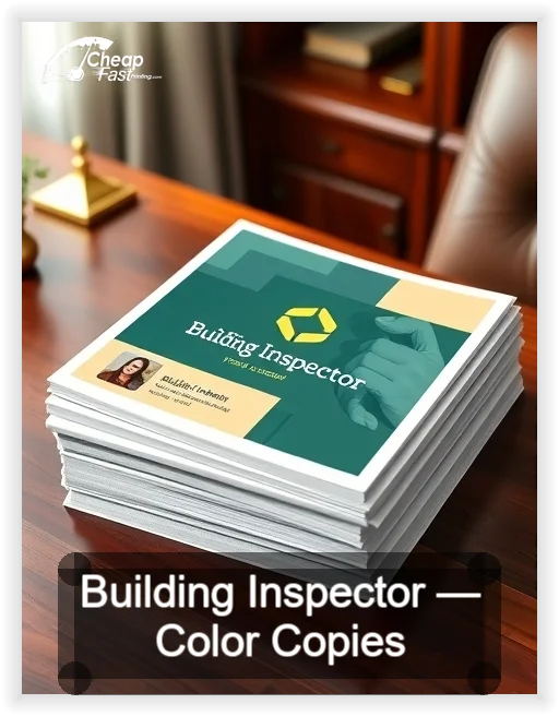 Building Inspector business card design sample