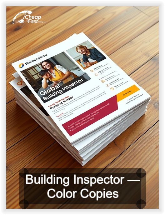 Building Inspector business card design sample