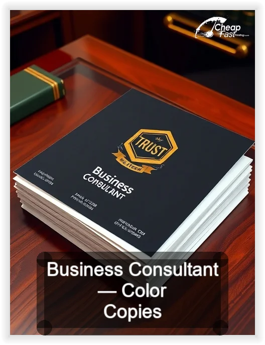 Business Consultant business card design sample