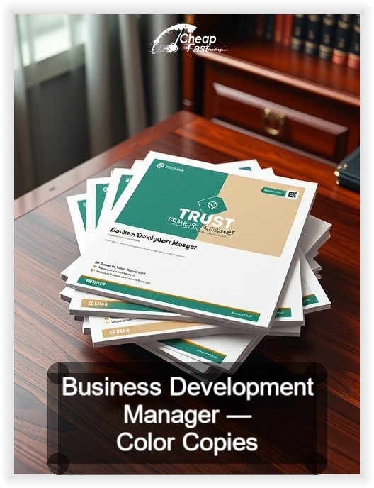 Business Development Manager business card design sample
