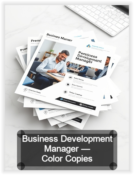 Business Development Manager business card design sample