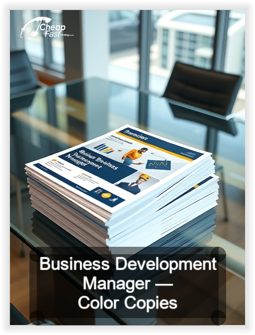 Business Development Manager business card design sample