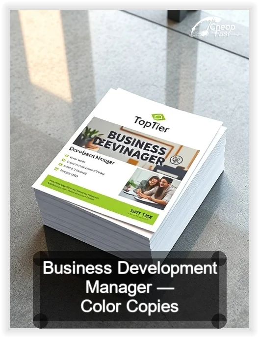 Business Development Manager business card design sample