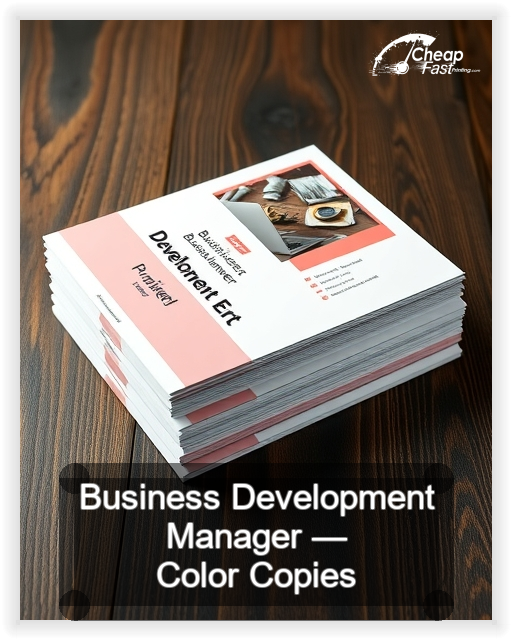 Business Development Manager business card design sample