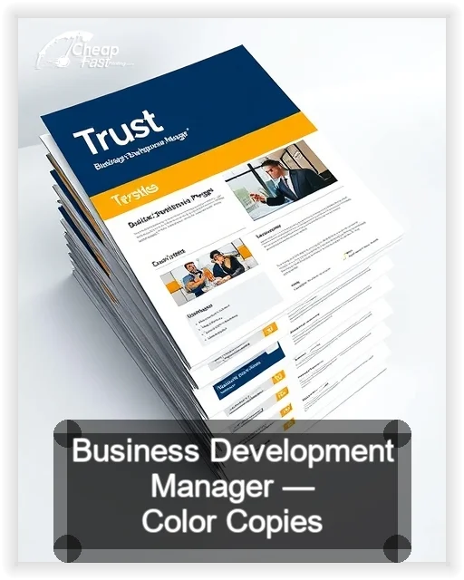 Business Development Manager business card design sample