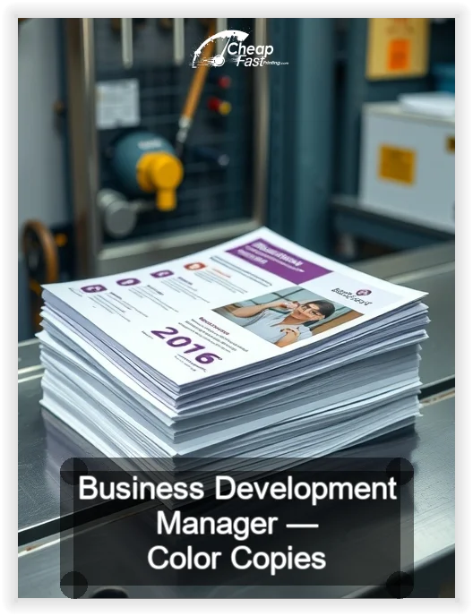 Business Development Manager business card design sample