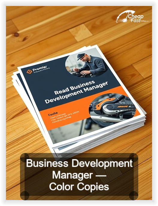 Business Development Manager business card design sample