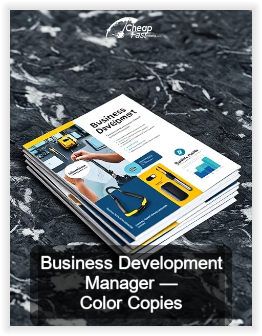 Business Development Manager business card design sample