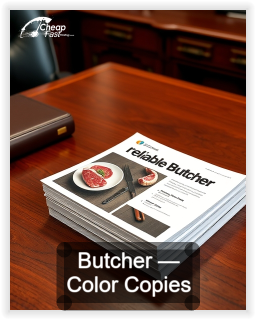 Butcher business card design sample
