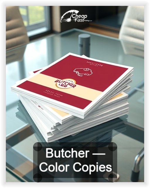 Butcher business card design sample