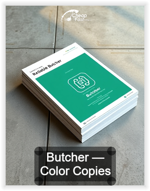 Butcher business card design sample