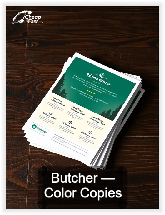 Butcher business card design sample