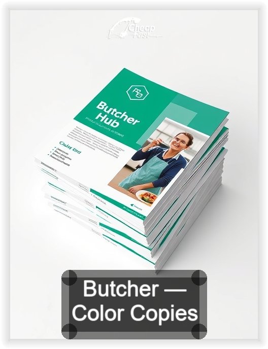 Butcher business card design sample