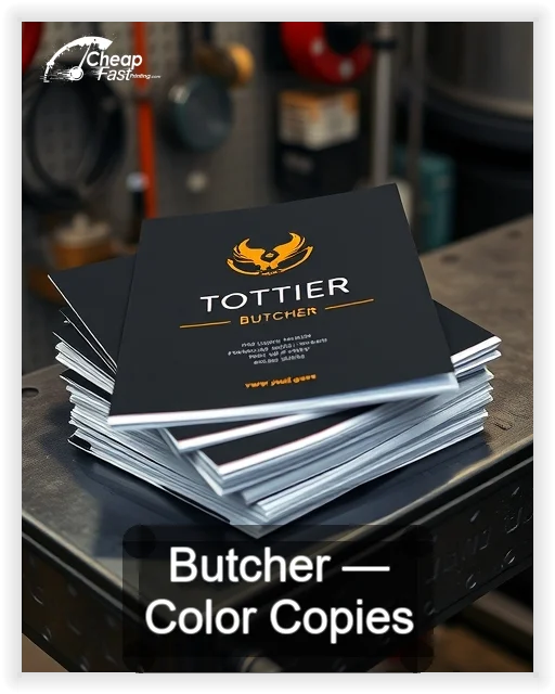 Butcher business card design sample