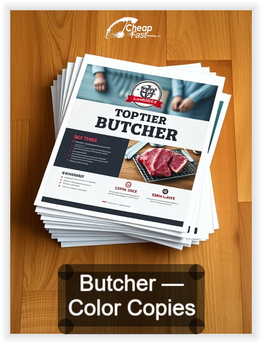 Butcher business card design sample