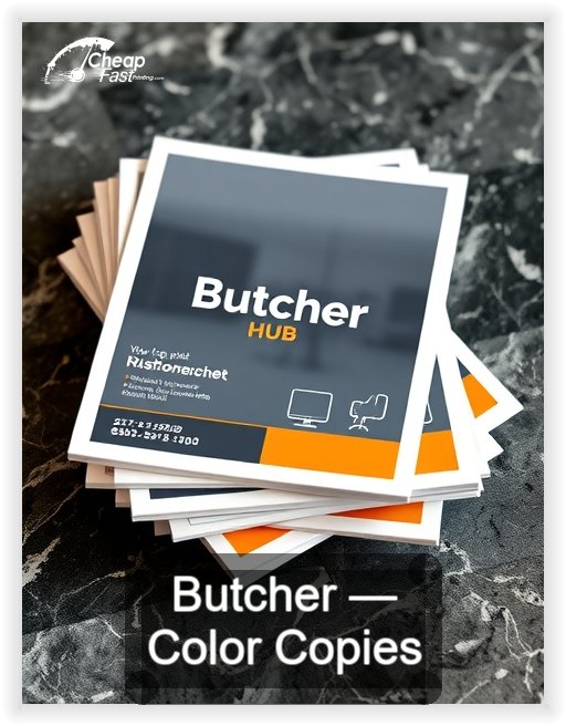 Butcher business card design sample