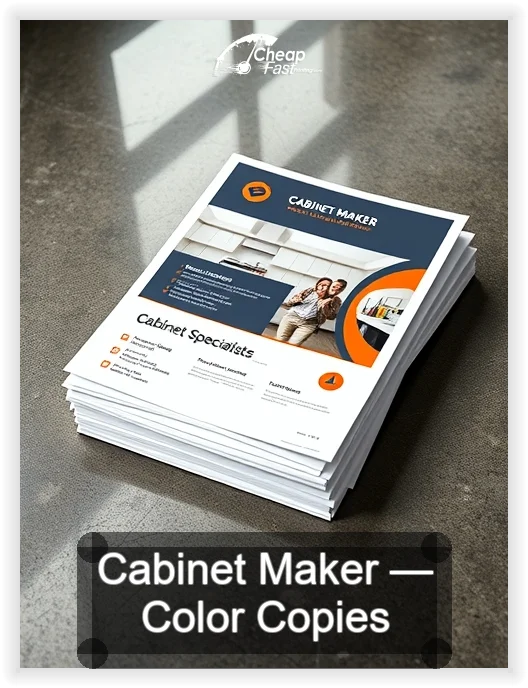 Cabinet Maker business card design sample