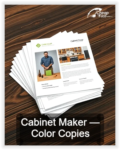 Cabinet Maker business card design sample