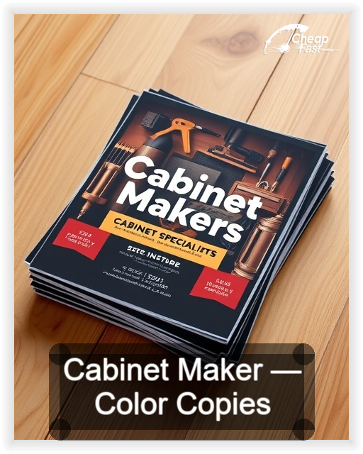 Cabinet Maker business card design sample