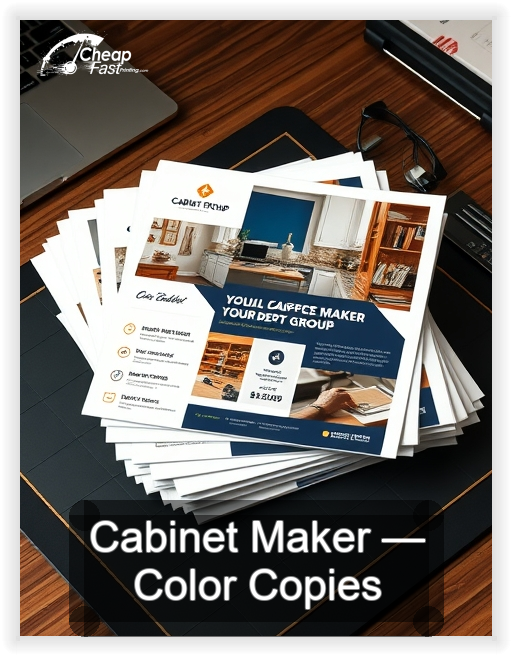 Cabinet Maker business card design sample