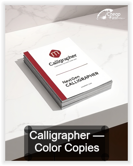 Calligrapher business card design sample