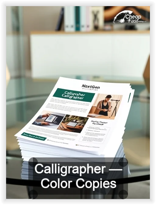 Calligrapher business card design sample