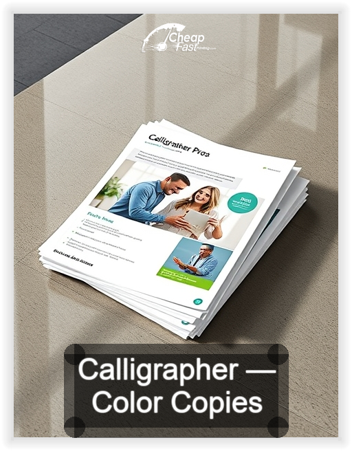 Calligrapher business card design sample