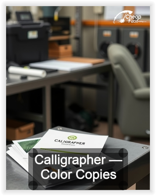 Calligrapher business card design sample