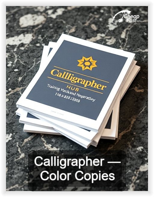 Calligrapher business card design sample