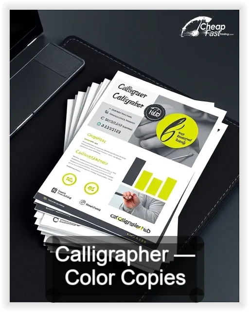 Calligrapher business card design sample