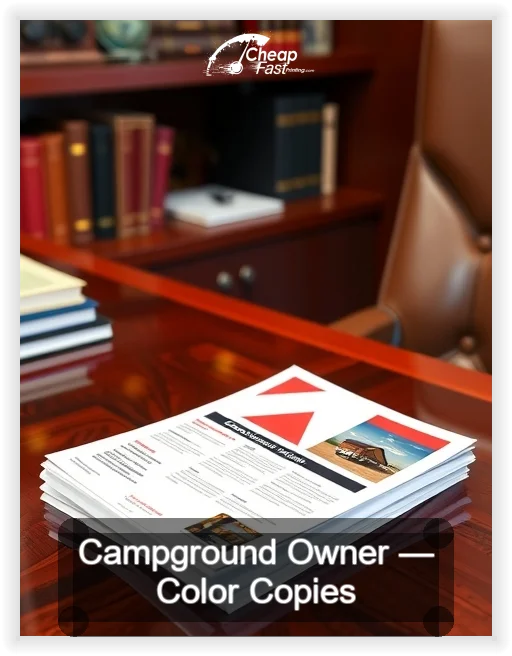 Campground Owner business card design sample