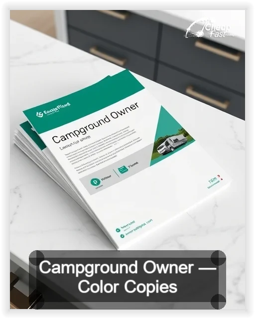 Campground Owner business card design sample