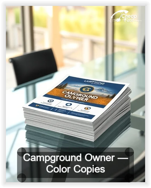 Campground Owner business card design sample