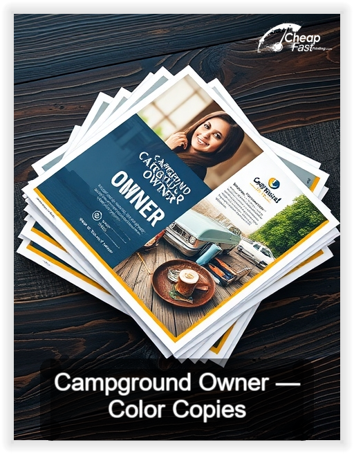 Campground Owner business card design sample