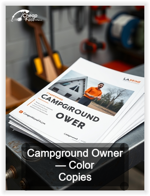 Campground Owner business card design sample