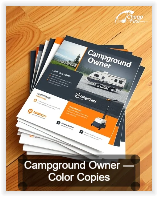 Campground Owner business card design sample