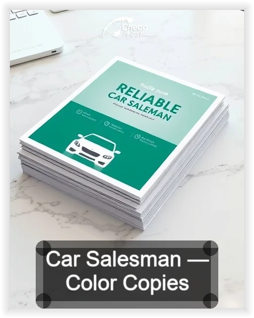 Car Salesman business card design sample