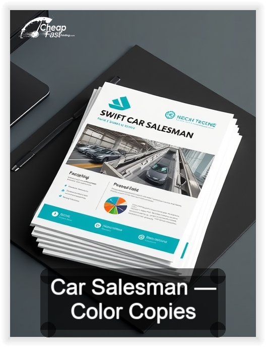Car Salesman business card design sample