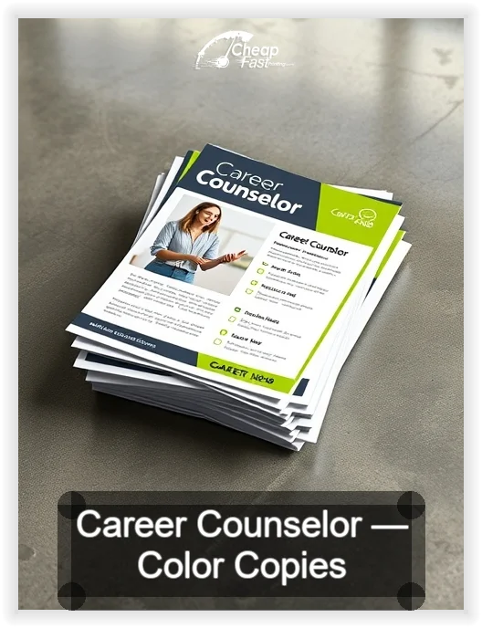 Career Counselor business card design sample