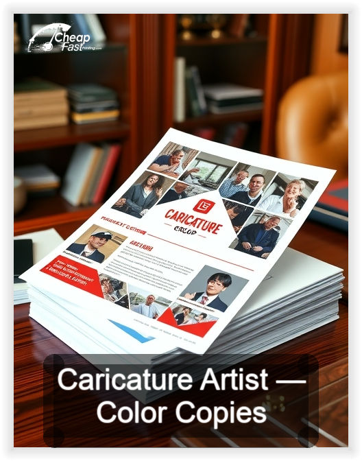 Caricature Artist business card design sample