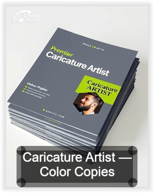 Caricature Artist business card design sample