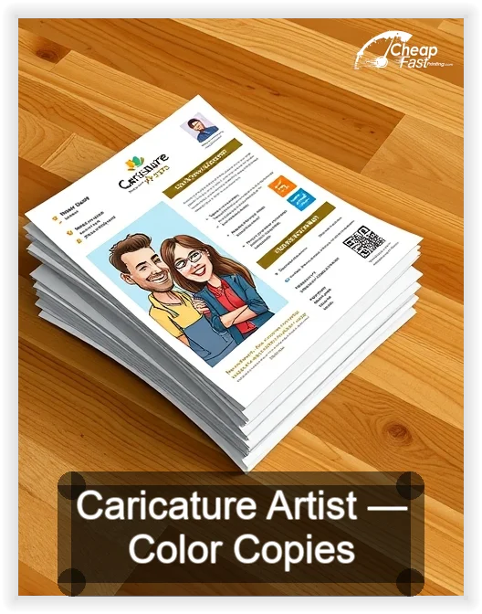 Caricature Artist business card design sample