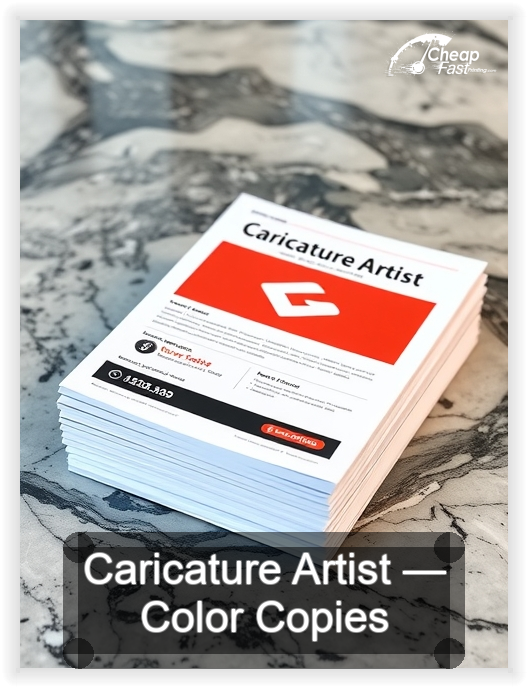 Caricature Artist business card design sample